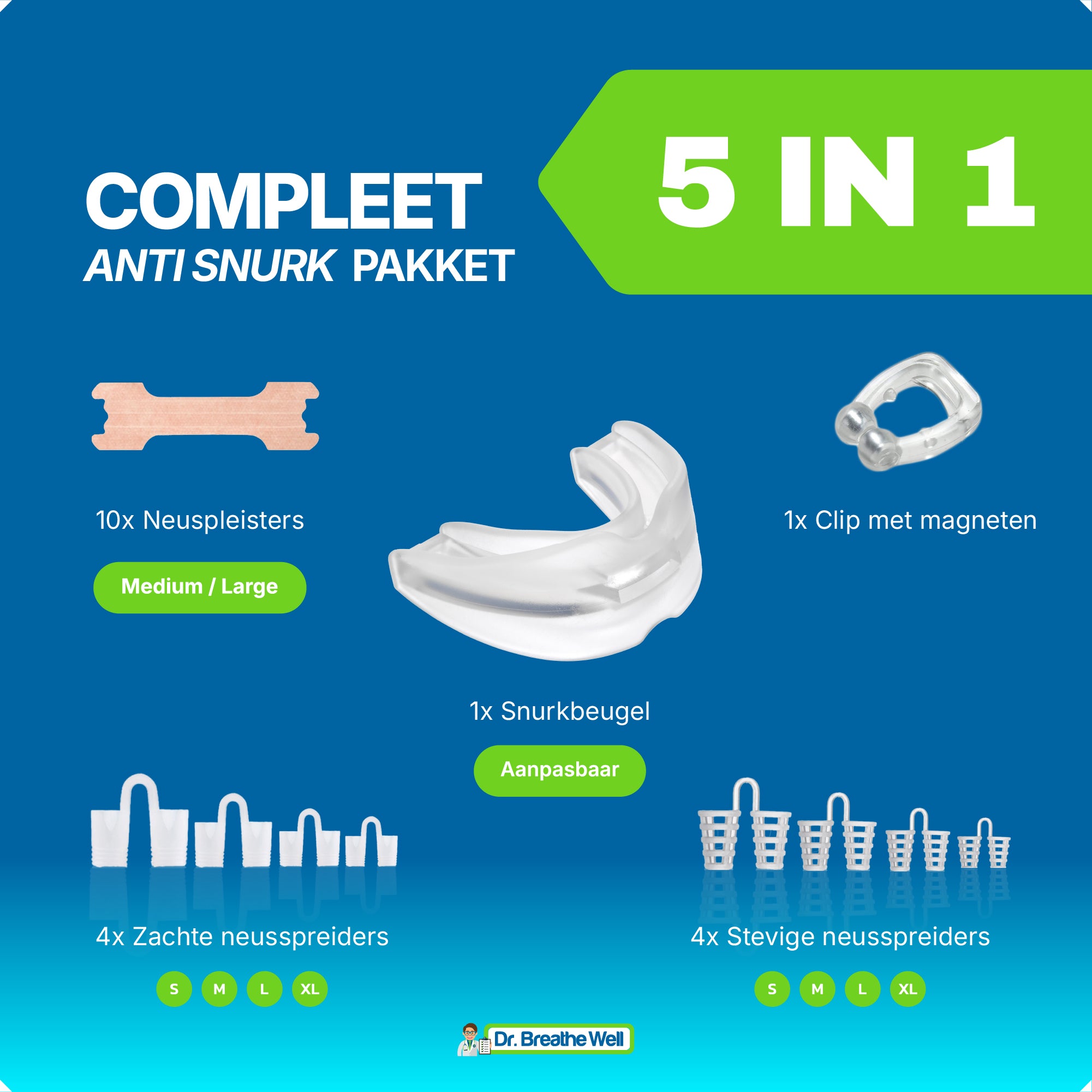 Dr. Breathe Well - 5 in 1 inhoud