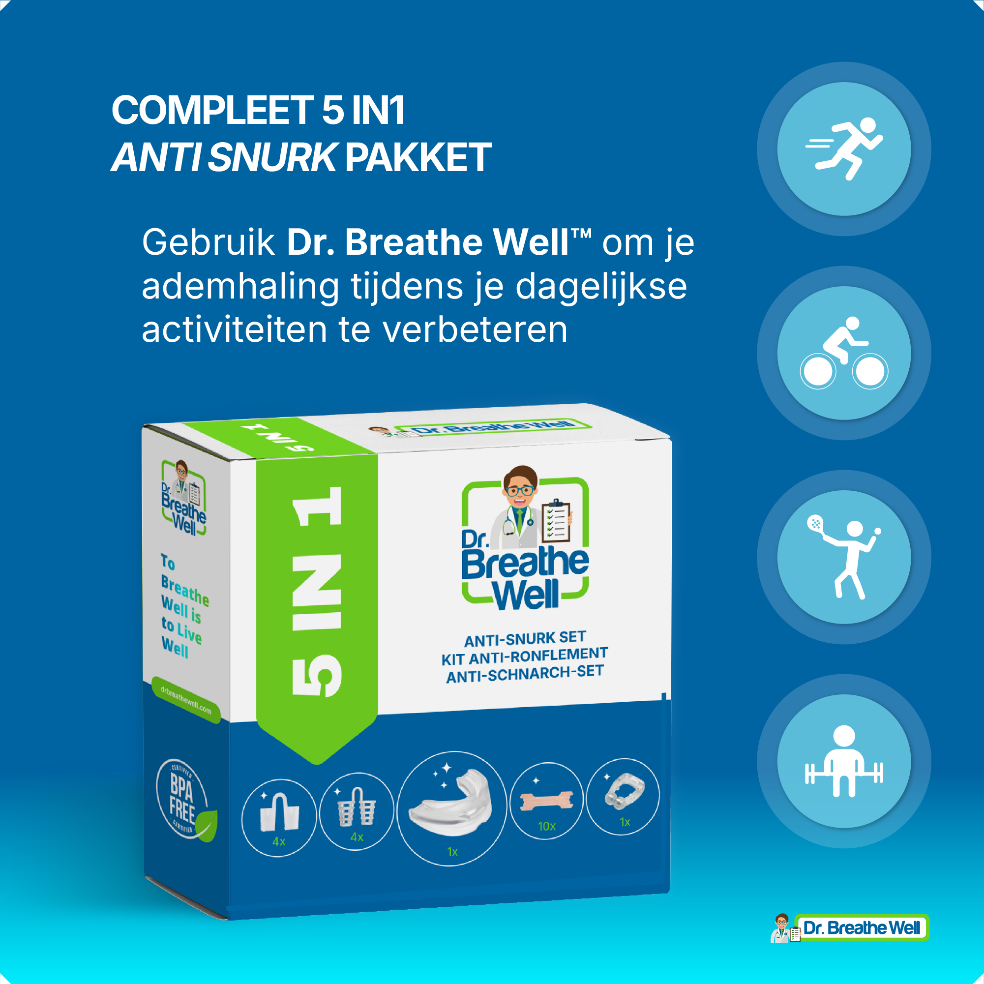 Dr. Breathe Well - 5 in 1 pakket toepassingen