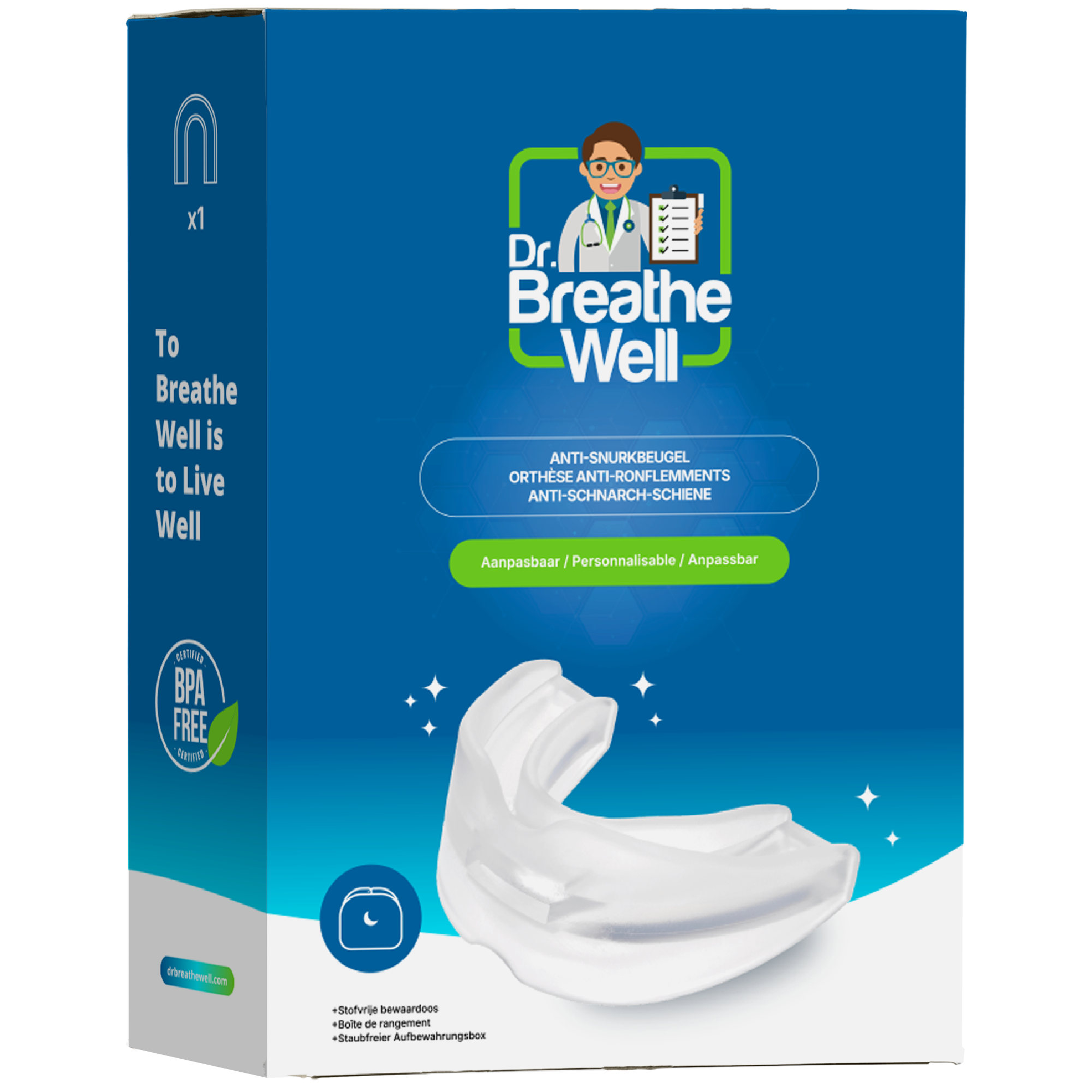 Dr. Breathe Well - Snurkbeugel vooraanzicht verpakking